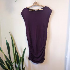 Gap Maternity | Jersey Bodycon Dress with Ruched Sides Wine color Sz S